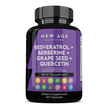 Resveratrol + Berberine + Grape Seed + Quercetin Capsules Image