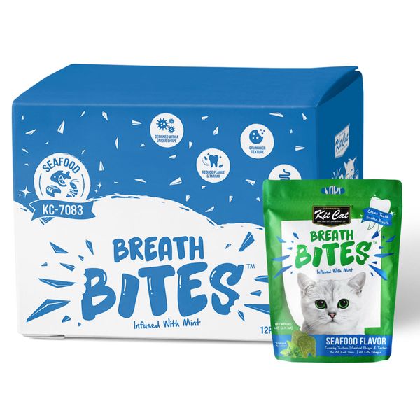 BreathBites Seafood Flavour (60g) X 12 Packs