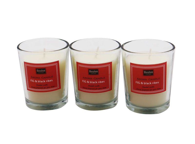 Scented Candle Set of 3 - Fig &amp; Black Berry