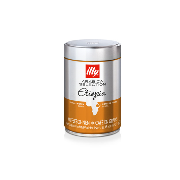 illy Coffee Bean Ethiopia - Monoarabica Coffee Beans - 250g Tin