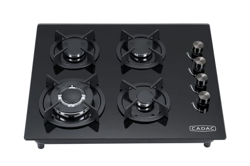 Cadac 4-Burner Tempered Glass Gas Hob with Side Knob