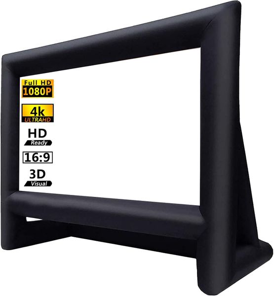 16ft Inflatable Movie Screen Outdoor Projector Screen with Air Blower