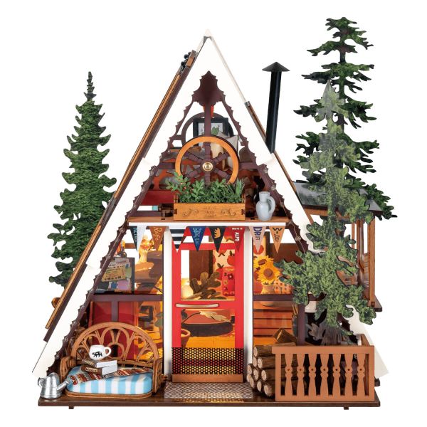 Rolife by Robotime A-Frame Cabin DIY Miniature 3D House