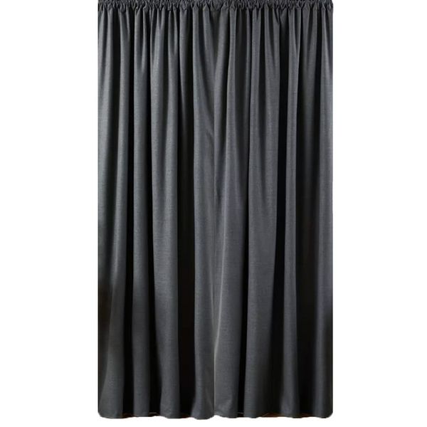 Matoc Designs Readymade Curtain -Blackout Curtain -Charcoal -Taped