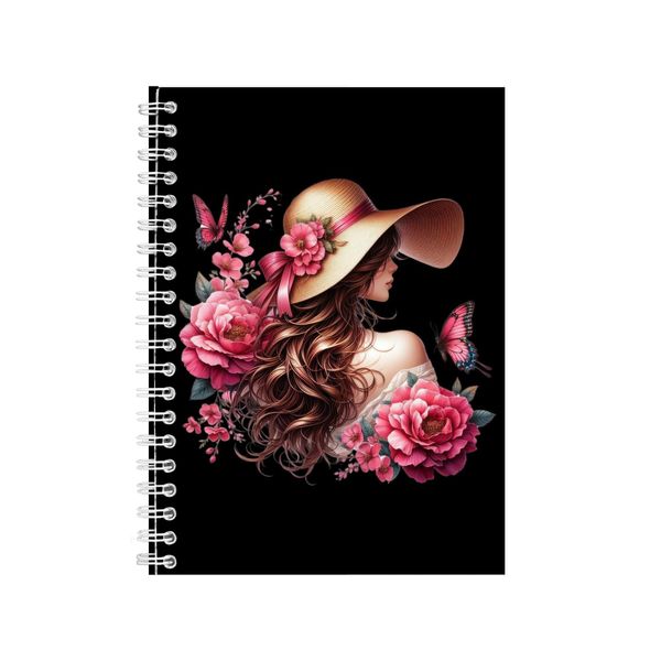 Red Roses 2 A5 Notebook Spiral Lined Trendy Notepad Woman Idea 404