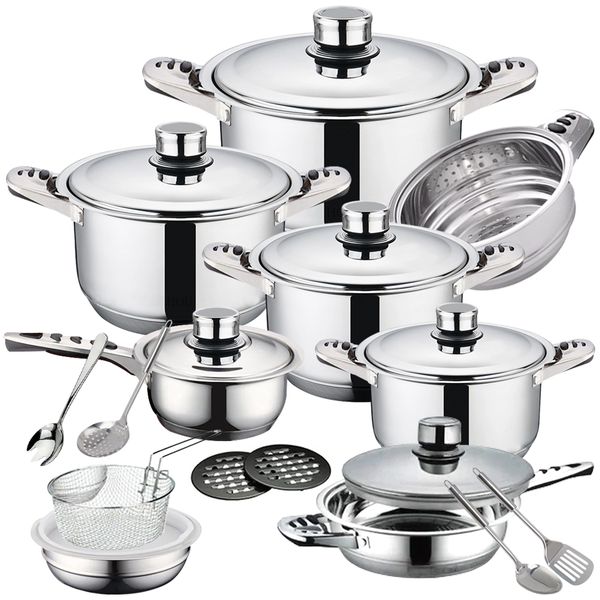 Set of 23 - 11 Layers Hot Sell Stainless Steel German style Cookware Set