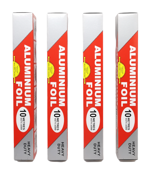 4 Rolls 10m Aluminium Foil Heavy Duty