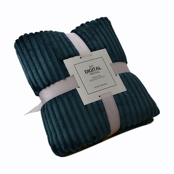 Flannel Fleece Throw Blanket for Sofa Plush Cover for Bed Gift B