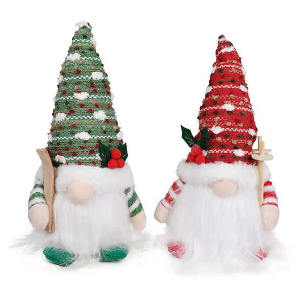 2 Pcs Christmas Gnome Elder Light-Up Doll Christmas Decoration