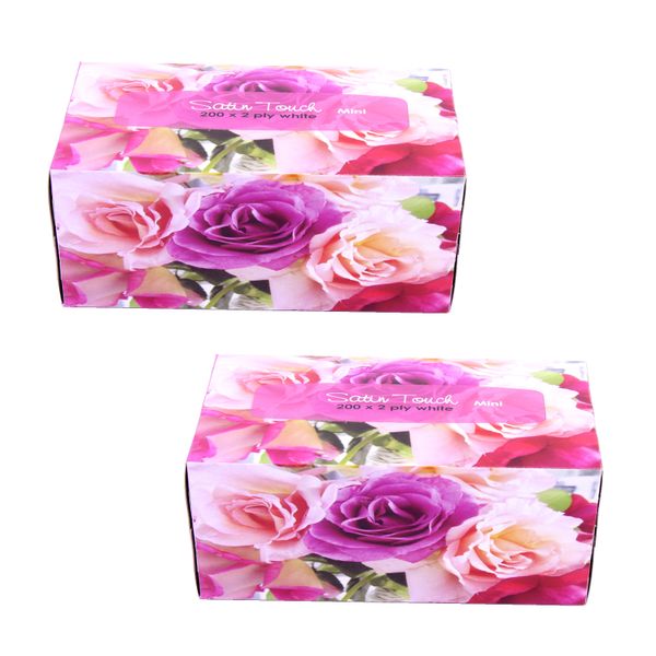 Satin Touch - Facial Tissue - 2 Ply 200s Tissues - 2 Pack