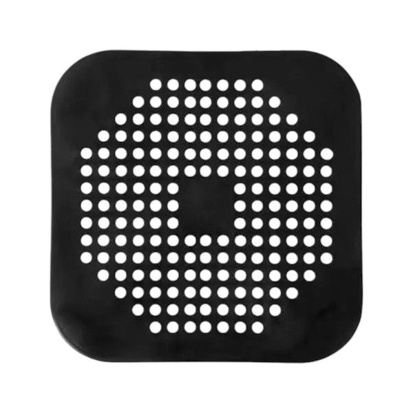 Silicone Floor Drain Filter With Suction Cups - Black