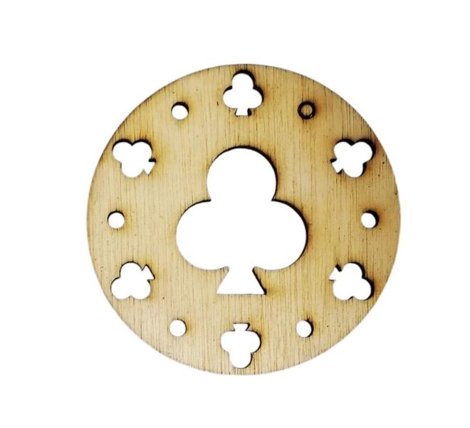 Wooden Round Clubs Coasters - Set Of 6