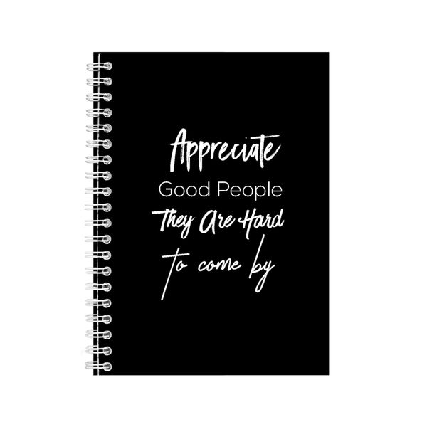 Appreciate A5 Notebook Spiral Lined Motivational Sayings Graphic Notepad154