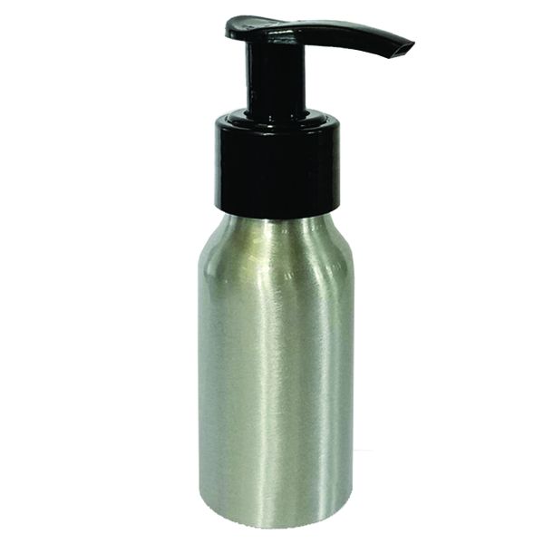 20 x 50ml Aluminium Bottle with Black Lotion Pump (24/41)