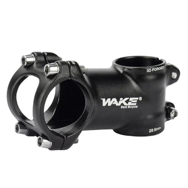 Wake 3D Forged Alloy Bicycle Stem 7 degree Black 60mm