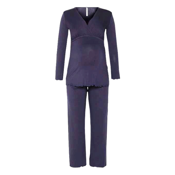 Absolute Maternity Crossover Maternity Pyjamas Navy