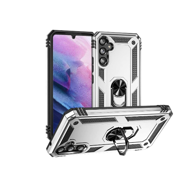 Armor Case for Samsung A54 - Silver &amp; Black