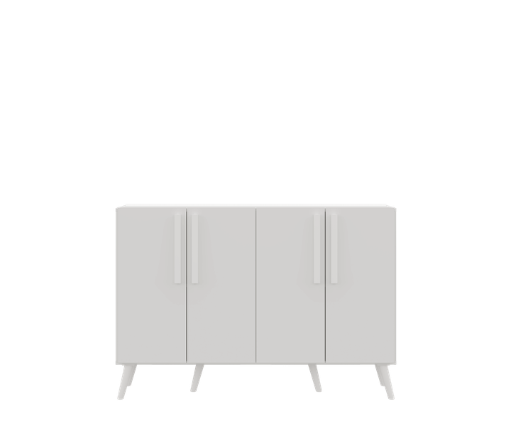 Bella Casa Buffet 4 Doors White + Retro Feet Kit image
