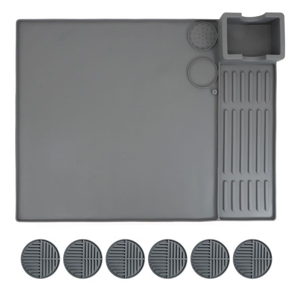 Multi-functional Kitchen Silicone Coffee Draining Mat And Coaster