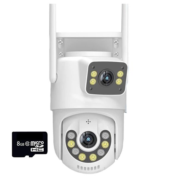 12LED Night Vision Dual View HD Wireless Network Security Camera &amp; 8GB Card
