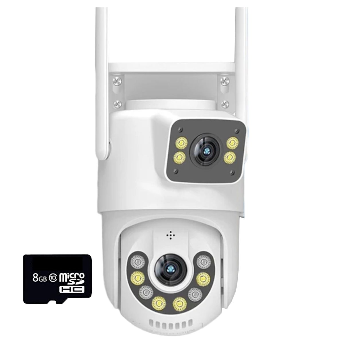 12LED Night Vision Dual View HD Wireless Network Security Camera & 8GB Card