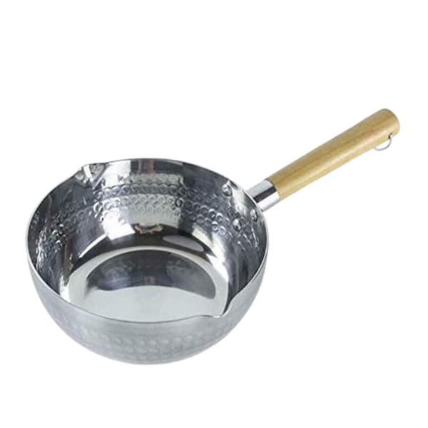 Classic Stainless Steel Cooking Pot with Wooden Handle