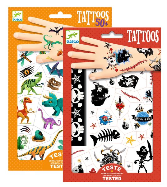 Djeco Tattoos - Pirates &amp; Dinosaurs Combo