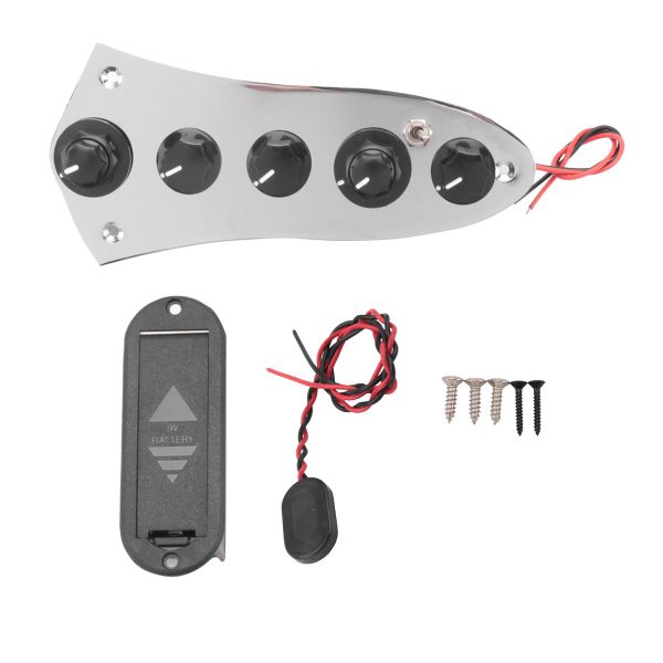 5 Jazz Loaded Wired Control Plate for 4/5 String Guitar