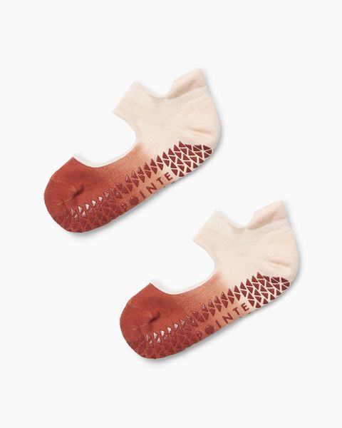 Pointe Studio Non Slip Grip Socks For Pilates, Yoga, Rebounding, Barre-Rose