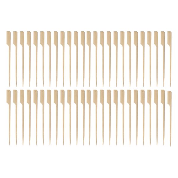 Regent Disposable Bamboo Food Paddle Picks 50Pcs, (120Mm)