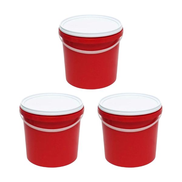 Urban Plastic Virgin Plastic 10l Bucket x 3