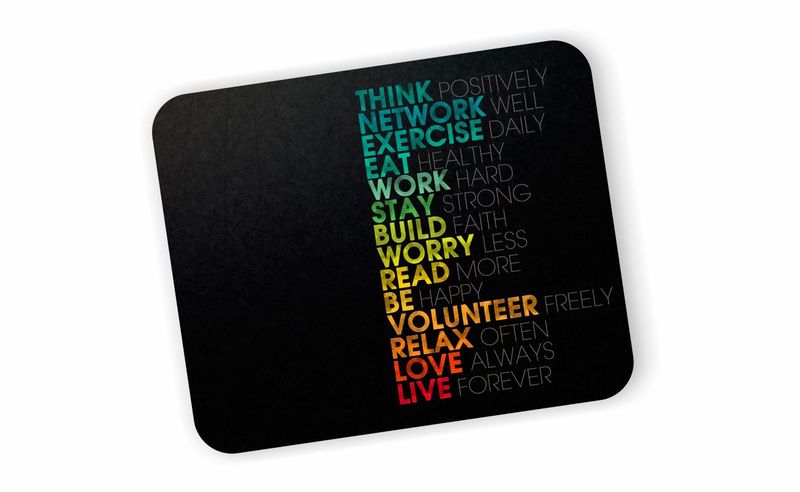 Colourful Motivational Work Mouse Pad