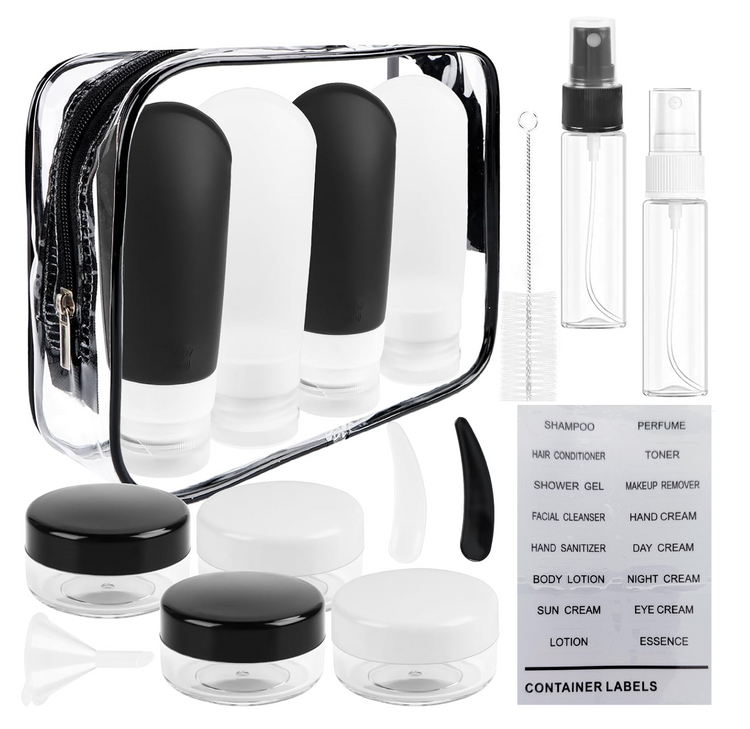 16 Piece Travel Cosmetics Companion