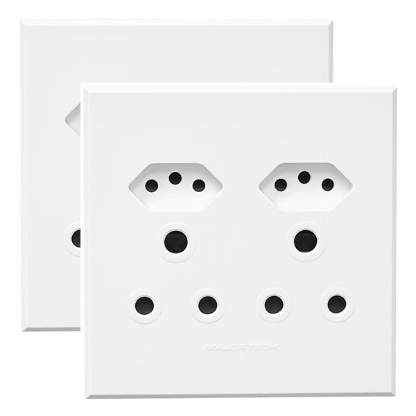 Veti 3 Unswitched RSA &amp; V-Slim Socket, Pack of x2 (3VW24) Major Tech