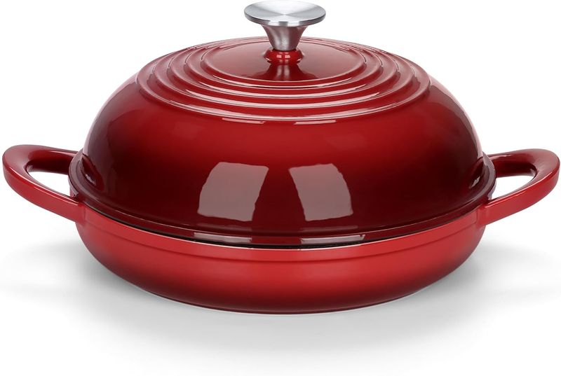 P&amp;P CHEF Dutch Oven for Sourdough Bread Baking, 6 Qt Round Bread Pans