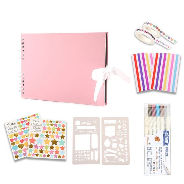 DIY Album Scrapbook Graffiti Black Card Pages Collection Album