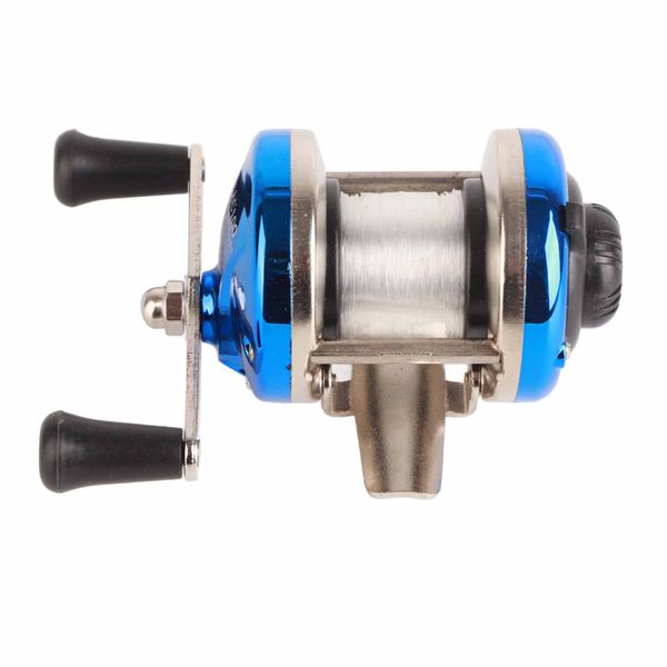 Blue Drum Type Horizontal Ice Fishing Wheel