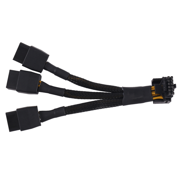 3X8Pin PCI-E to 16Pin(12+4) PCI-E 5.0 Connector 90-Degree Elbow Cable