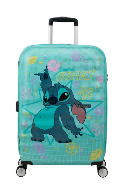American Tourister Disney Wavebreaker Stitch Flower Luggage Trolley