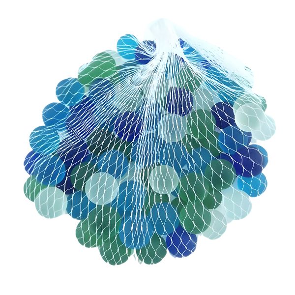 Premium Frosted Sea Glass Gems 100 Pieces Decorative Matte Glass Pebbles