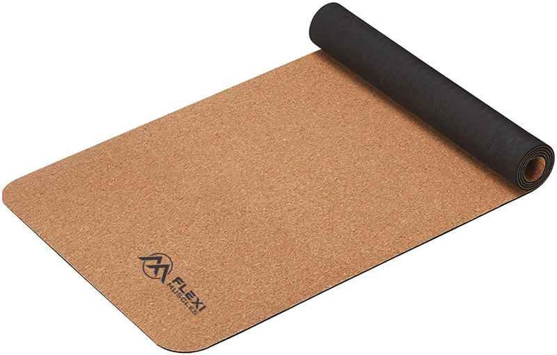 Flexi Muscles Cork Yoga Mat 6mm Thick