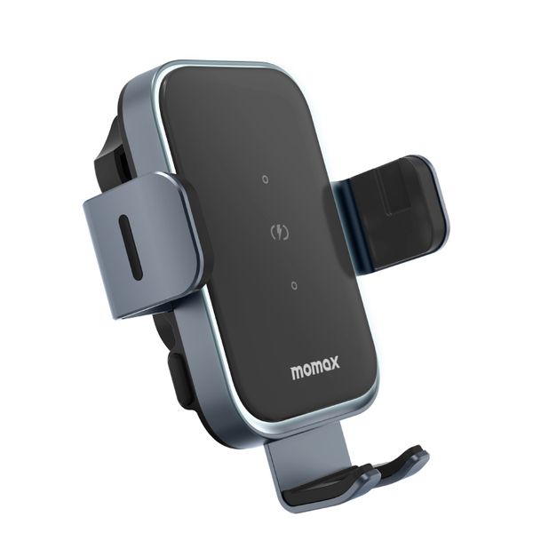 Momax Q.Mount Smart 6 Dual Coil Wireless Charging Car Mount Space Grey