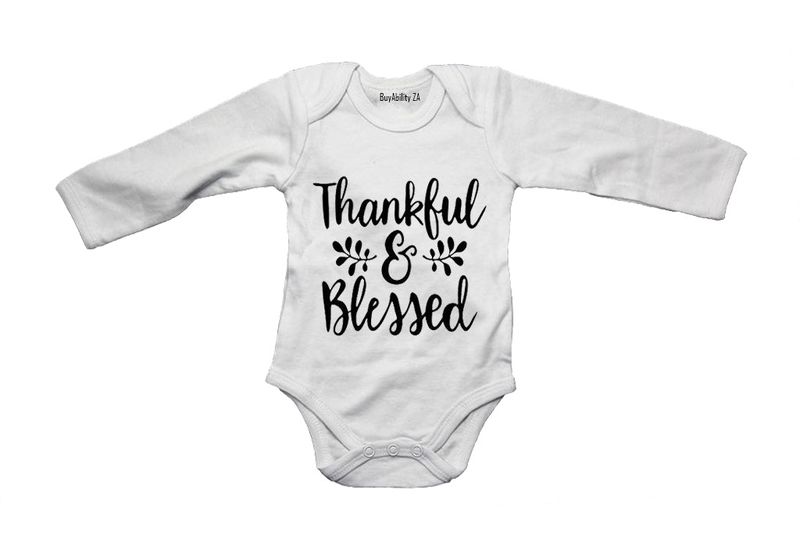 Thankful &amp; Blessed - Baby Grow