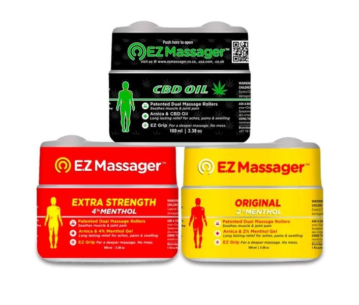 EZ Massager Muscle Pain Relief Extra Strength Dual Roller