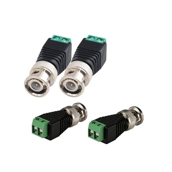 BNC Male to Terminal Block Connector - Pack of 4