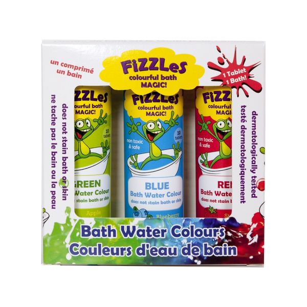 FiZZLeS 3-Pack Colourful Bath Magic for Kids