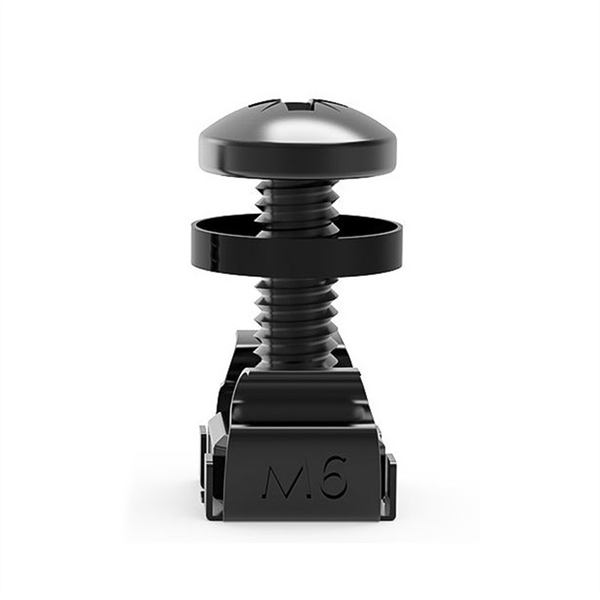 M6x16mm Cabinet Screws Rack Mount Cage Nuts Screw Washers,Black