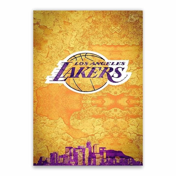 Los Angeles Lakers Cityscape Poster - A1