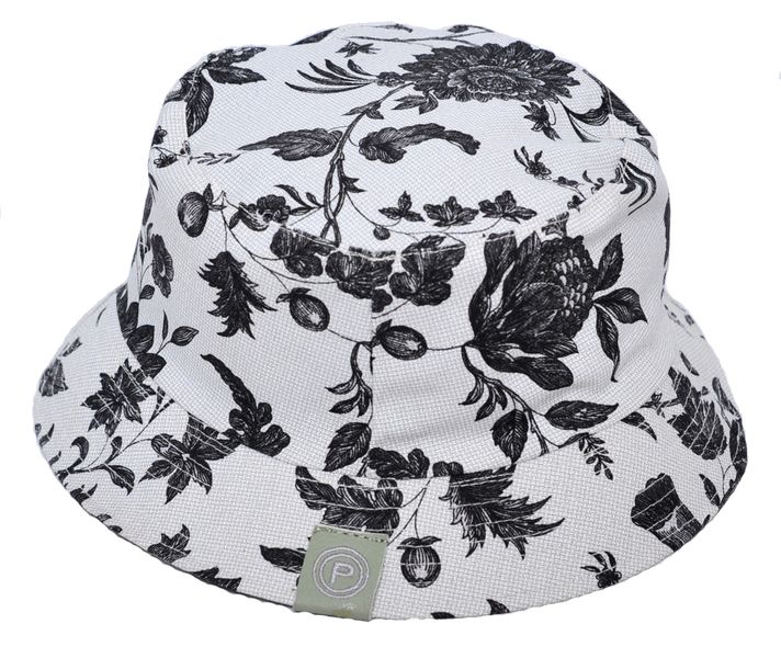 Red floral bucket hat