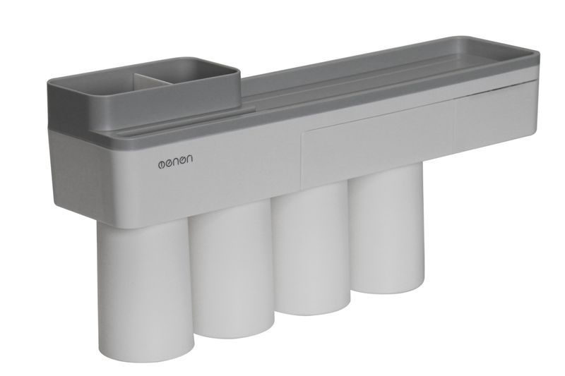 Toothbrush and cup storage rack